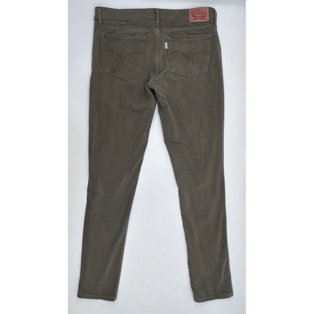 Levi's 711 Skinny Jeans Size 29 Olive Green Mid Rise Stretch Denim Pants Capsule - Picture 3 of 9